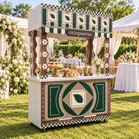 Chariot à bonbons de mariage personnalisé avec roues, chariot mobile pour la présentation de desserts pour les fêtes, les événements et les banquets