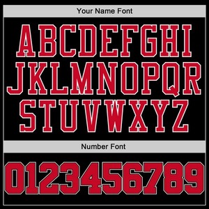 Jersey de Baloncesto Personalizado en Negro, Rojo y Blanco, Cosido, con Impresión Digital Premium, Malla Auténtica, Uniforme Deportivo Universitario Retro - Product Image 4