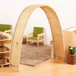 Arco de Juego de Mimbre Hecho a Mano, Tienda de Juego Infantil, Tipi de Mimbre con Cojín y Alfombra, Decoración Boho para Cuarto de Niños - Product Image 2