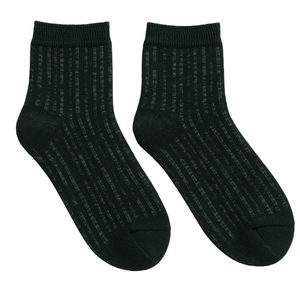 Wholesale Ankle <b>Socks</b> Striped <b>Black</b> Green Knitted Breathable Casual Daily Wear Adults Standard Thickness 2026 - Product Image 1
