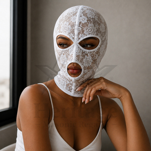 Máscara Facial de Encaje Floral HMR – Capucha Transpirable para la Cara Completa, Ideal para Moda, Cosplay, Bondage y Fetichismo - Product Image 3