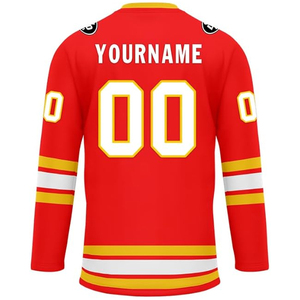 ผู้ผลิตเสื้อฮอกกี้น้ำแข็งแบบกำหนดเอง ปากีสถาน รับผลิตตามสั่ง (OEM) ขายส่ง ส่งออกไปยังสหรัฐอเมริกา สำหรับผู้ซื้อชุดทีม แบบซับลิเมชั่น จำนวนมาก ผลิตจากโพลีเอสเตอร์ 100% แบบกำหนดเอง - Product Image 2