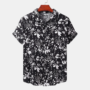 เสื้อโปโลผู้ชายหรูหรา เสื้อเชิ้ตแขนสั้น เสื้อผ้าแฟชั่นชาย เสื้อเชิ้ตสังคม เสื้อยืด ส่งฟรี ผ้าฝ้ายฮาวาย โอเวอร์ไซส์ - Product Image 4