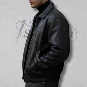 Blouson en cuir pour homme, imperméable et coupe-vent, personnalisable, avec coutures durables, pour un confort quotidien, vente en gros, export - Product Image 2