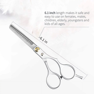 Tijeras de Entresacar de Calidad Premium para Barbería, Acero Inoxidable, Cuchilla Afilada, Tijeras de Seguridad para Texturizar el Cabello, para Uso Profesional en Salón - Product Image 3