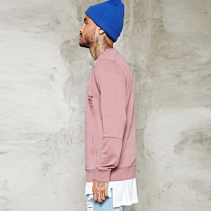 Crew Neck 100% Cotton French Terry Hip Hop Streetwear Men's Wholesale Distressed Hoodies <b>Sweatshirt</b> - Product Image 3