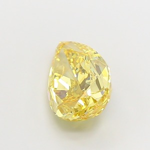 Diamant de forme poire modifiée, 5,01 carats, couleur jaune vif fantaisie, clarté VS1, excellente qualité de polissage, pierre précieuse cultivée en laboratoire - Product Image 2