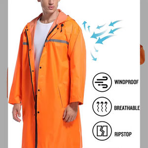 Chaqueta Cortavientos Impermeable para Hombre, Ligera, Transpirable, con Capucha, Plegable, de Secado Rápido para Exteriores - Product Image 4