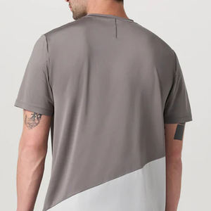 T-shirt pour homme de couleur unie, service OEM, design personnalisé, prix d'usine avantageux, col rond, matière confortable, design de haute qualité, uni - Product Image 5