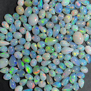 Pierres précieuses Trimurti Gems, prix bas, opale de feu blanche naturelle, 10-25 mm |   Pierres précieuses en vrac pour la fabrication de bijoux, opale, vente en gros - Product Image 1