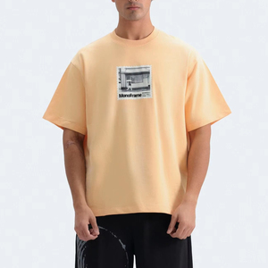 Camiseta Extra Grande de Alta Calidad para Hombre, Corte Holgado, Algodón Grueso, Estilo Urbano, Proveedor de Camisetas con Estampado Personalizado - Product Image 1