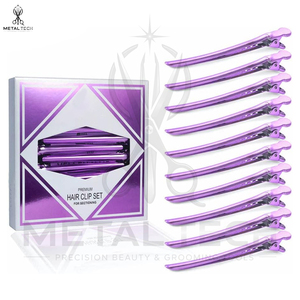 Lot de 10 pinces à cheveux pour le sectionnement et le coiffage, pinces à cheveux en métal au design unique, ensembles de pinces à cheveux de couleur violette - Product Image 6