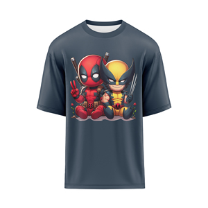 Camiseta de Hombre Oversize con Estampado de Alta Densidad, Algodón Premium, Impresión Gráfica en Relieve, Cuello Redondo, Manga Corta, Estilo Casual Urbano - Product Image 3