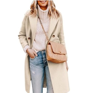 Manteau Trench Oversize à Simple Boutonnage, Long et Allongé, en Laine Chaude d'Hiver, Grande Taille, Respirant, Vente en Gros - Product Image 4
