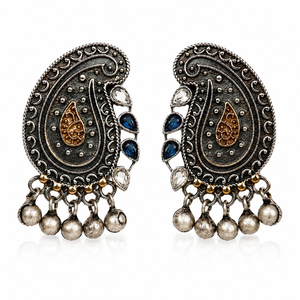 Vente en gros de boucles d'oreilles pendantes artisanales en argent plaqué antique, fournisseur direct d'usine, fabricant, design bohème, fleur, cadeau - Product Image 3