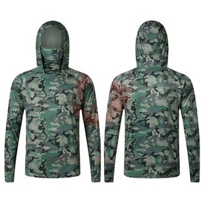 เสื้อฮู้ดตกปลาคุณภาพสูงสำหรับผู้ชายไซส์ใหญ่ พร้อมหน้ากากป้องกันรังสียูวี แห้งเร็ว น้ำหนักเบา ระบายอากาศได้ดี เหมาะสำหรับกิจกรรมกลางแจ้ง - Product Image 1