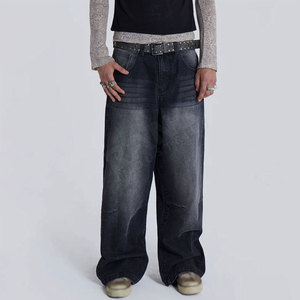 Pantalon Jean Baggy Homme Qualité Supérieure Coupe Ample Délavé Style Streetwear Tendance Meilleure Vente - Product Image 2