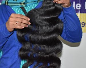 100% barato virgen cutícula alineada sin procesar Bodywave paquetes sueltos onda profunda Color negro indio templo extensiones de cabello humano - Product Image 4