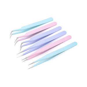 Pince à épiler pour cils et sourcils rose de haute qualité, personnalisée pour filles, ensemble de pinces à épiler diamantées pour extensions de cils, couleur bonbon - Product Image 4