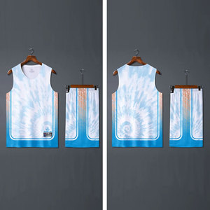 Uniforme de Baloncesto Personalizado al por Mayor, Tallas Grandes, Conjunto de Equipo, Impresión Digital, Secado Rápido, Transpirable, 100% Poliéster, Sin Mangas - Product Image 2