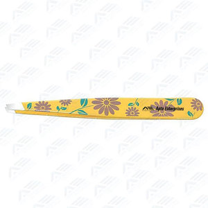 <b>Precision</b> Hair Removal <b>Tool</b> with Professional Grip for Brow Shaping Crafted Slanted Stainless Steel Eyebrow Tweezers - Product Image 3