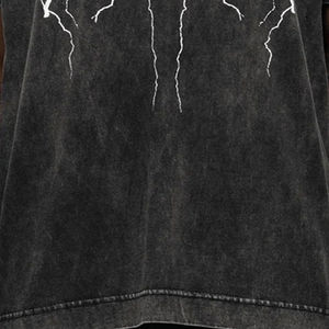 T-shirt d'été ample personnalisé pour homme, style vintage, délavé à l'acide, avec épaules tombantes, gaufré, pour l'extérieur, vente en gros - Product Image 5