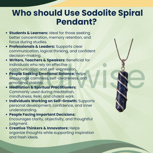 Pendentif crayon en spirale en sodalite - Product Image 2