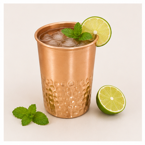 Vaso de Cobre Puro Martillado para Beneficios Ayurvédicos para la Salud, Taza Metálica Ecológica para Agua y Jugos - Product Image 3