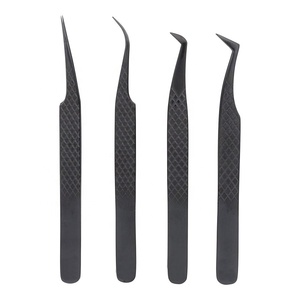 Pinces à cils professionnelles de précision en acier inoxydable avec pointe lisse pour les styles de cils classiques, volumineux et hybrides - Product Image 4