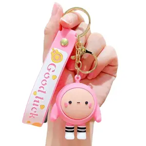 Lindo Kuromi Melody llavero Kawaii dibujos animados accesorios goma PVC mujer bolso colgante llavero Hello Kitty