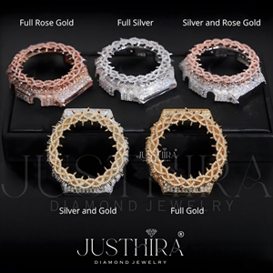 Montre de luxe Moissanite VVS sertie de diamants avec mouvement à quartz G-Shock et finition haut de gamme pour cadeau de mariage ou de fiançailles unisexe - Product Image 4