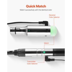 Ricevitore Wireless DMX, 3 Ricevitori 1 Trasmettitore, Banda ISM 2.4G, Portata 656 ft, Batteria Ricaricabile per Accessori Illuminazione Palcoscenico - Product Image 5