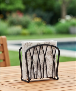 Porte-serviettes en fer massif noir de qualité supérieure avec un design élégant, parfait pour les hôtels, les restaurants et les articles de table - Product Image 6