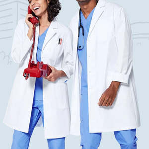 Bata de Laboratorio Unisex de Alta Calidad 100% Algodón, Transpirable y Cómoda, Uniforme Médico para Hospital, Venta al Por Mayor - Product Image 1