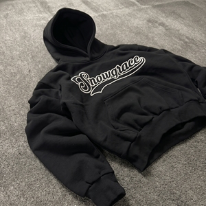 Sudadera con Capucha Negra para Hombre Snowgrace, de Felpa de Algodón, Informal, con Logotipo Frontal y Bolsillo, Corte Regular, para Otoño - Product Image 6