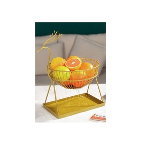 Cesta de Frutas Metálica Decorativa Resistente para Almacenamiento en la Encimera de la Cocina con Construcción de Hierro Duradero Resistente al Óxido - Product Image 5