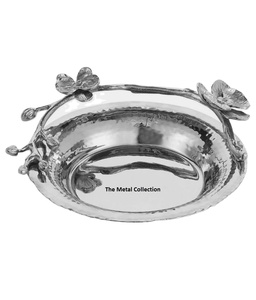 Bol de service en Aluminium liquide avec poignée, pour le Restaurant à domicile, décor de service en métal finition argentée brillante - Product Image 1