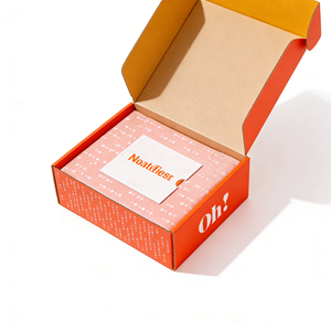 Papiers kraft naturels écologiques, durables, avec logo personnalisé imprimé en relief, dossiers pliables pour expédition - Product Image 2