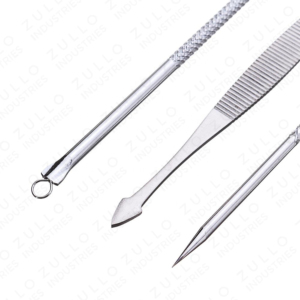 Professional 3 Piece Stainless Steel Blackhead Remover Kit Facial Pore Cleaner Acne Extraction Beauty Tool Set - Product Image 2