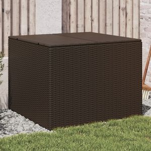 Boîte de rangement de jardin en poly rotin brun 76.9 gal Mobilier d'extérieur durable pour l'organisation d'outils et d'équipements - Product Image 1