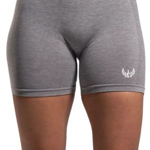 Shorts Deportivos de Cintura Alta para Mujer, Color Gris Jaspeado, Elásticos, de Compresión, para Entrenamiento, Fitness, Yoga, Ropa Deportiva - Product Image 6