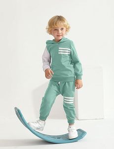 Ensemble de survêtements pour enfants en gros, collection printemps |   Sweat-shirt et pantalon à col rond pour enfants, ensemble de survêtement en coton pour le printemps |   Sweat-shirt décontracté - Product Image 4