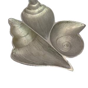 Bandeja de Aluminio Hecha a Mano con 3 Secciones, Plato para Servir con Acabado Dorado, Organizador Decorativo para Mesa de Estilo Costero, Decoración para el Hogar, Diwali WB - Product Image 4