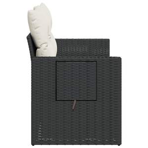 Conjunto de Sofás de Jardín en Negro y Blanco Crema - Product Image 6