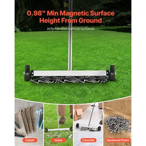 Separatore Magnetico Leggero da 17 Pollici con Ruote, Capacità di Carico 10 Libbre, Manico Regolabile, Spazzatrice Magnetica per Raccogliere Oggetti, Comodo per - Product Image 5