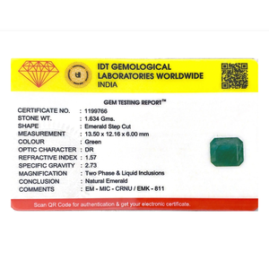 Lab-Created Oval Emerald Cut Zambian Emerald-8.17 Carat Faceted Loose Gemstone for Fine Jewelry - Product Image 4