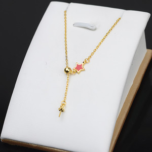 Collar de Cadena Ajustable de Plata S925 con Colgante de Estrella de Cinco Puntas, Múltiples Cuentas, 7-15 Perlas, Accesorio para Clavícula, para Moda - Product Image 2