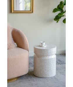 Luxury Mother of Pearl Inlay Bedside Side Table Handmade Decorative Floral Design Arabic Style Wardrobe Table Custom Hotel Home - Product Image 1