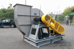 Ventilateur centrifuge en acier inoxydable, durable, pour usage industriel, modèle CPL-8-10I, entraînement par courroie, norme d'exportation, fabriqué par PLG au Vietnam. - Product Image 3