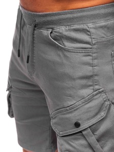 Shorts cargo décontractés pour hommes, 100 % polyester de haute qualité, avec fermeture éclair, logo personnalisé, taille mi-haute, imprimé numérique, style vintage - Product Image 4